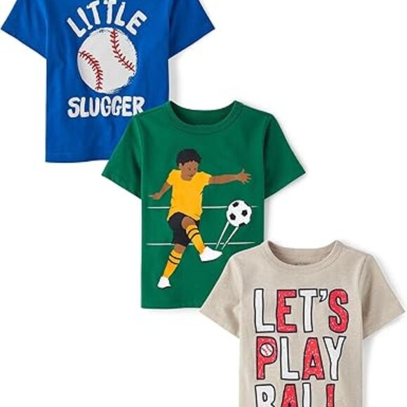Children's Place, 3 Pack, NWT, 12-18M, Short Sleeve Graphic T-shirts - Picture 1 of 6